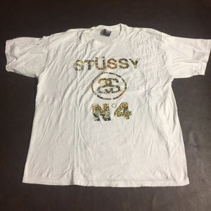Stussy Tee Camo Letters XL